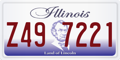 IL license plate Z497221