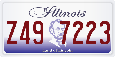 IL license plate Z497223