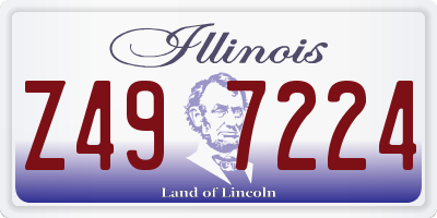 IL license plate Z497224