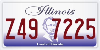 IL license plate Z497225