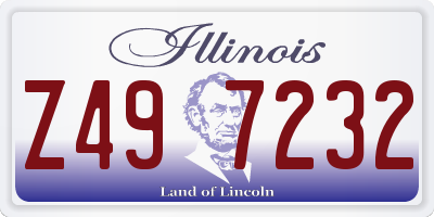 IL license plate Z497232