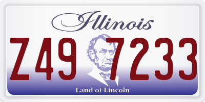 IL license plate Z497233