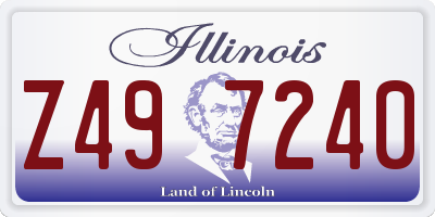 IL license plate Z497240