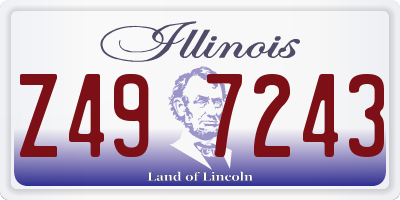 IL license plate Z497243
