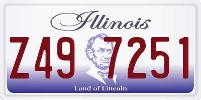 IL license plate Z497251