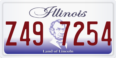 IL license plate Z497254
