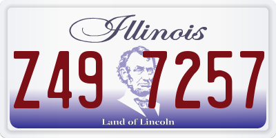 IL license plate Z497257