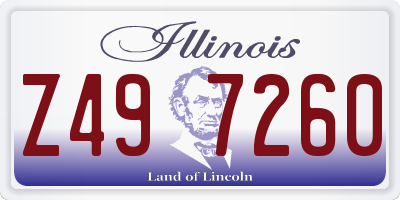 IL license plate Z497260