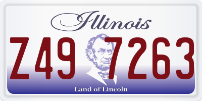 IL license plate Z497263