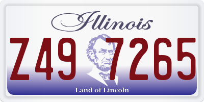 IL license plate Z497265