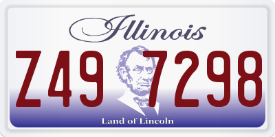 IL license plate Z497298