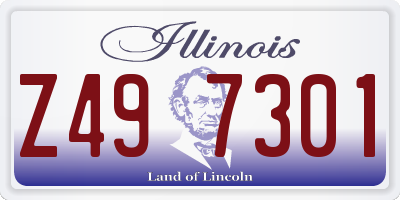 IL license plate Z497301