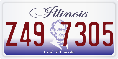 IL license plate Z497305