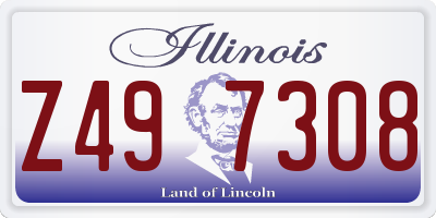IL license plate Z497308