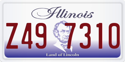 IL license plate Z497310