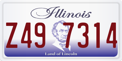 IL license plate Z497314