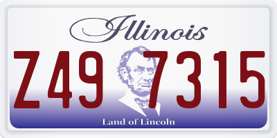 IL license plate Z497315