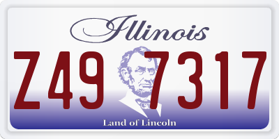IL license plate Z497317