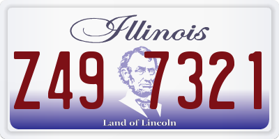 IL license plate Z497321
