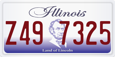 IL license plate Z497325