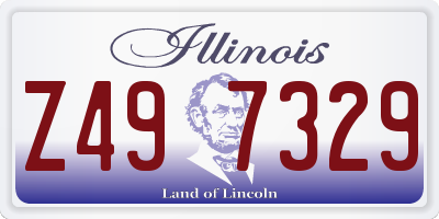 IL license plate Z497329