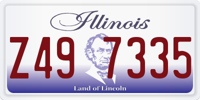 IL license plate Z497335