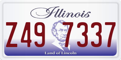 IL license plate Z497337
