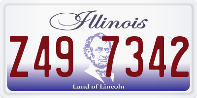 IL license plate Z497342