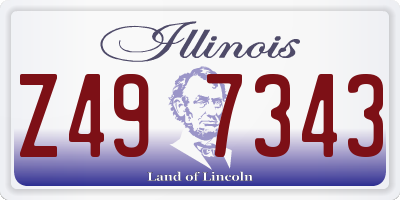 IL license plate Z497343