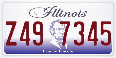 IL license plate Z497345