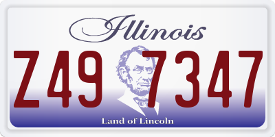 IL license plate Z497347