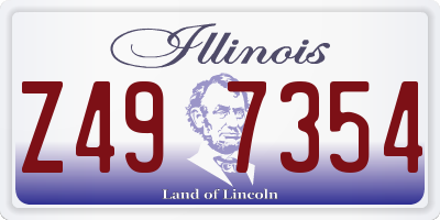 IL license plate Z497354