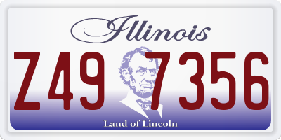 IL license plate Z497356