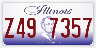 IL license plate Z497357
