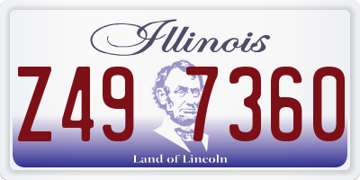 IL license plate Z497360