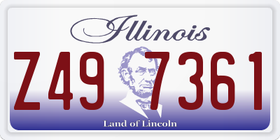 IL license plate Z497361
