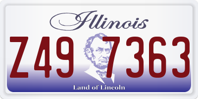 IL license plate Z497363