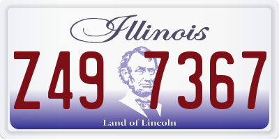 IL license plate Z497367