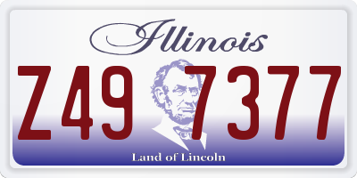 IL license plate Z497377