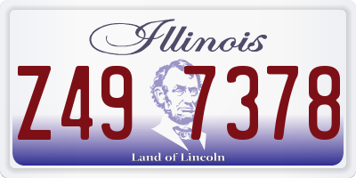 IL license plate Z497378