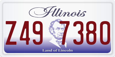 IL license plate Z497380