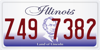 IL license plate Z497382