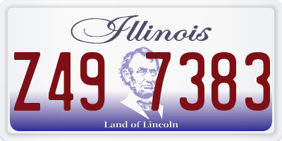 IL license plate Z497383