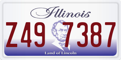 IL license plate Z497387