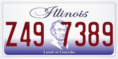 IL license plate Z497389