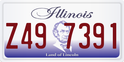 IL license plate Z497391