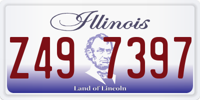 IL license plate Z497397