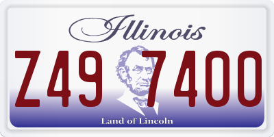 IL license plate Z497400