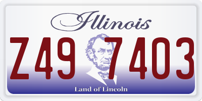 IL license plate Z497403