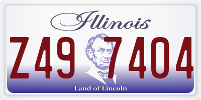 IL license plate Z497404